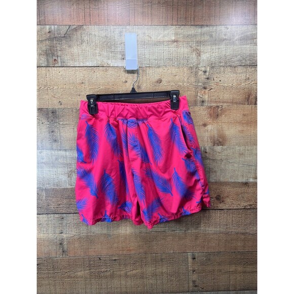 Treign Shorts Men's Pink Purple Palm Print Athletic Workout Yoga  Meidum - Picture 1 of 15